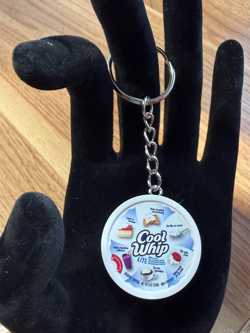 Mini brands (series 3) Cool Whip Keychain - White & Blue Novelty